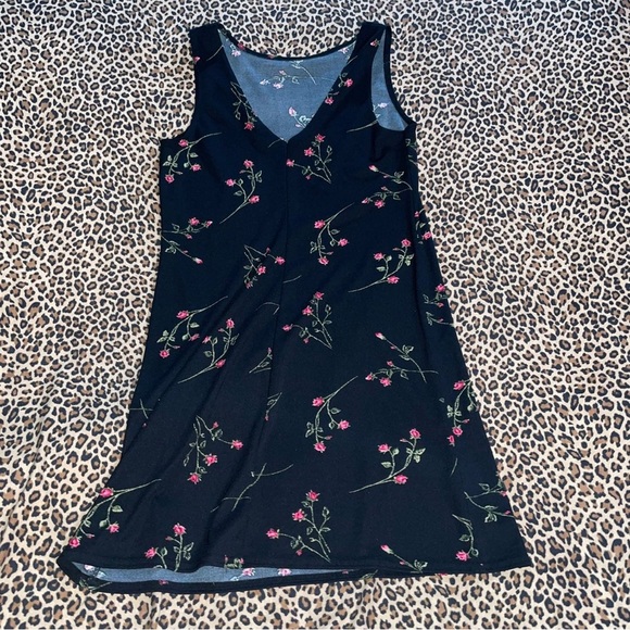 Vintage Floral Print 90s Aesthetic Mini Dress Great American Sportswear Co Large - Picture 5 of 6